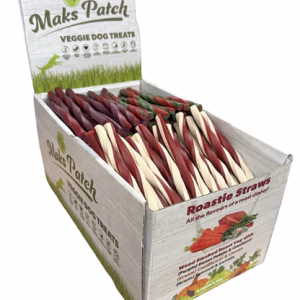 Mak's Patch Roastie Straws. Low in fat, gluten free, hypoallergenic. Great as a reward or dental chew