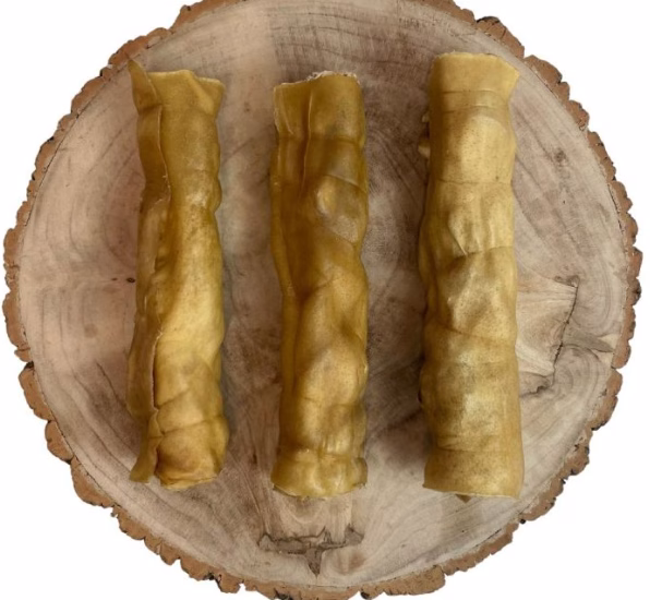 Long-lasting buffalo skin roll dog chew large breeds