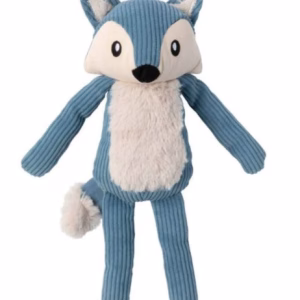 FuzzYard Life Fox plush squeaky dog toy French blue